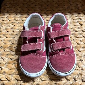 Vans Toddler Velcro Sneakers - Burgundy